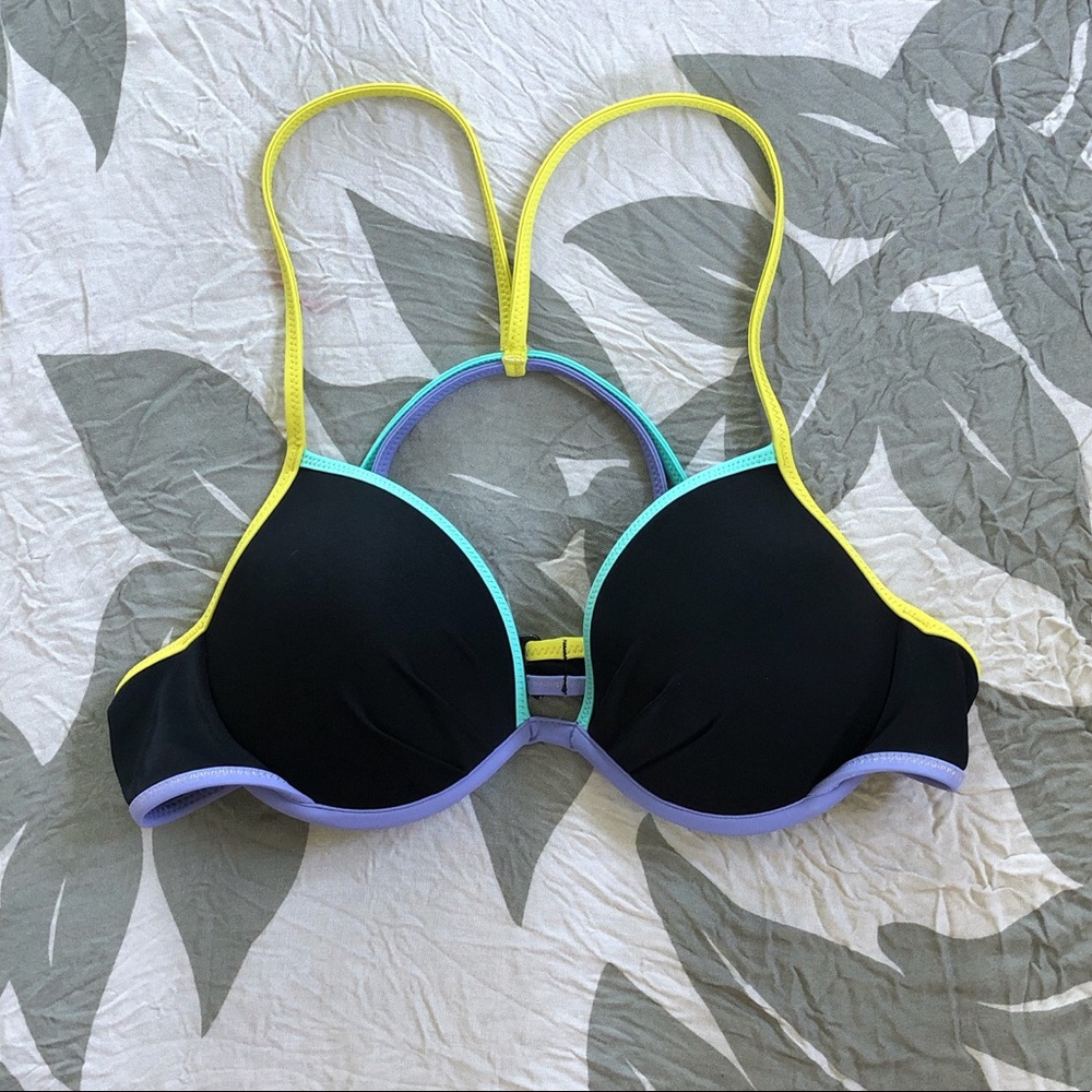 PINK Multi color bikini top
